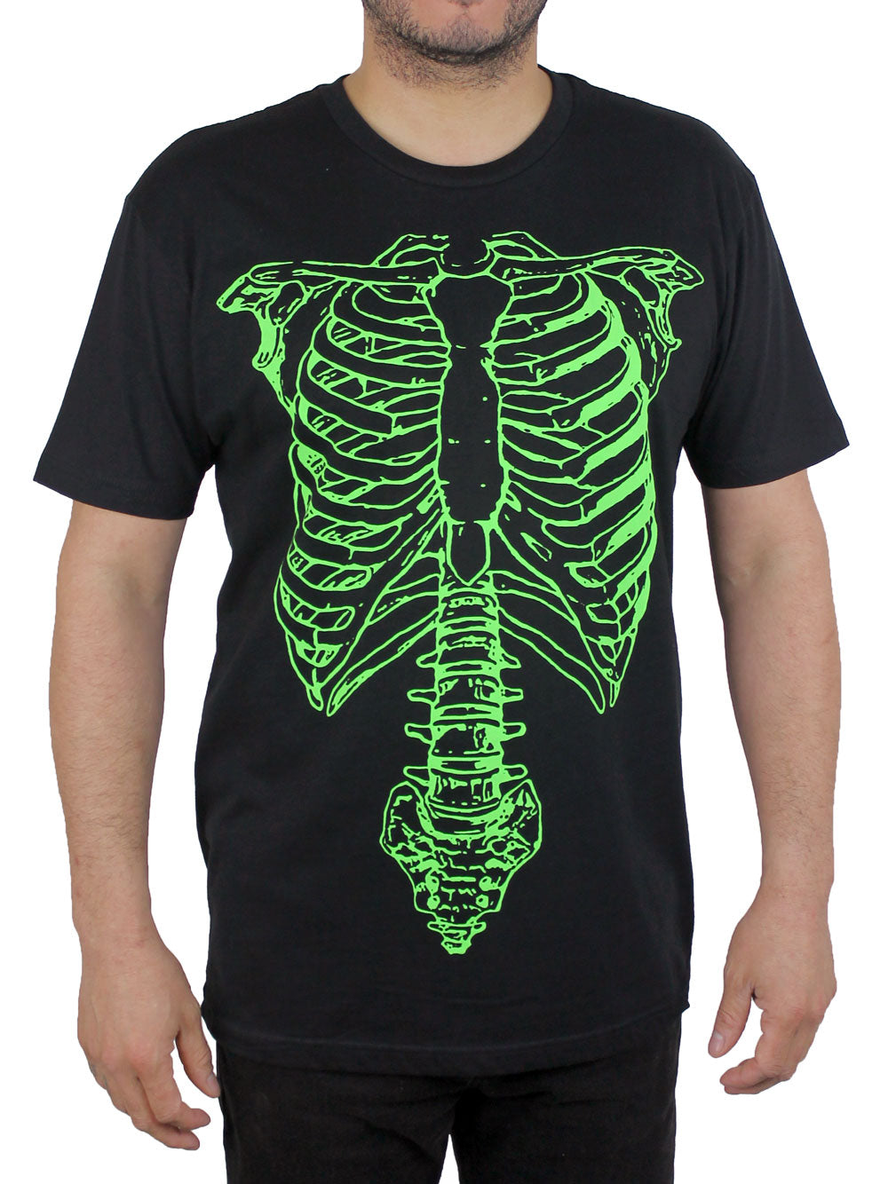 Green Skeleton Shirt Front View