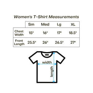 Found Item Clothing Women's T-Shirt Size Chart