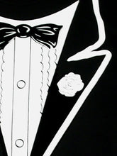 Tuxedo Tee Close Up View of screenprinting detail